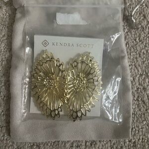 Kendra Scott Brielle Statement Earrings In Gold New